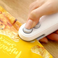 USB Rechargeable Snack Sealer with Chip Cutter – Compact, Handheld Design for Freshness, Ideal for Plastic Bags, White Alloy/Plastic Material, Keeps Food Fresh, Perfect for Snacks and Treats, Portable Sealer | Compact Seale