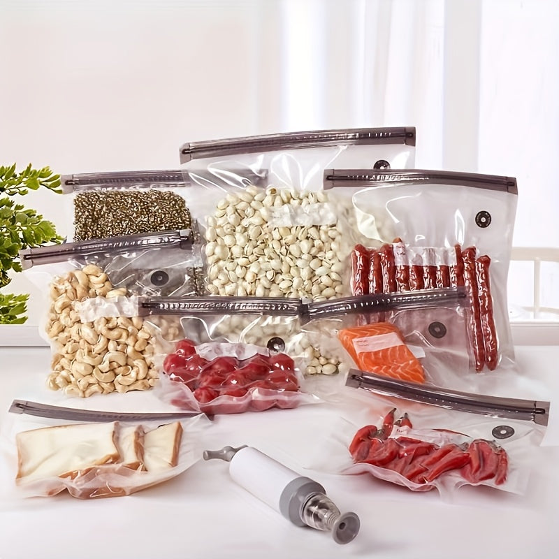 40pcs Vacuum Sealed Pockets, Reusable BPA Free Food Bags, Transparent Food Grade Storage Bags, 3 Sizes, Used for Meat, Fruits, Grains, And Vegetables, Kitchen Storage Boxes And Storage, Household Kitchen Storage Items