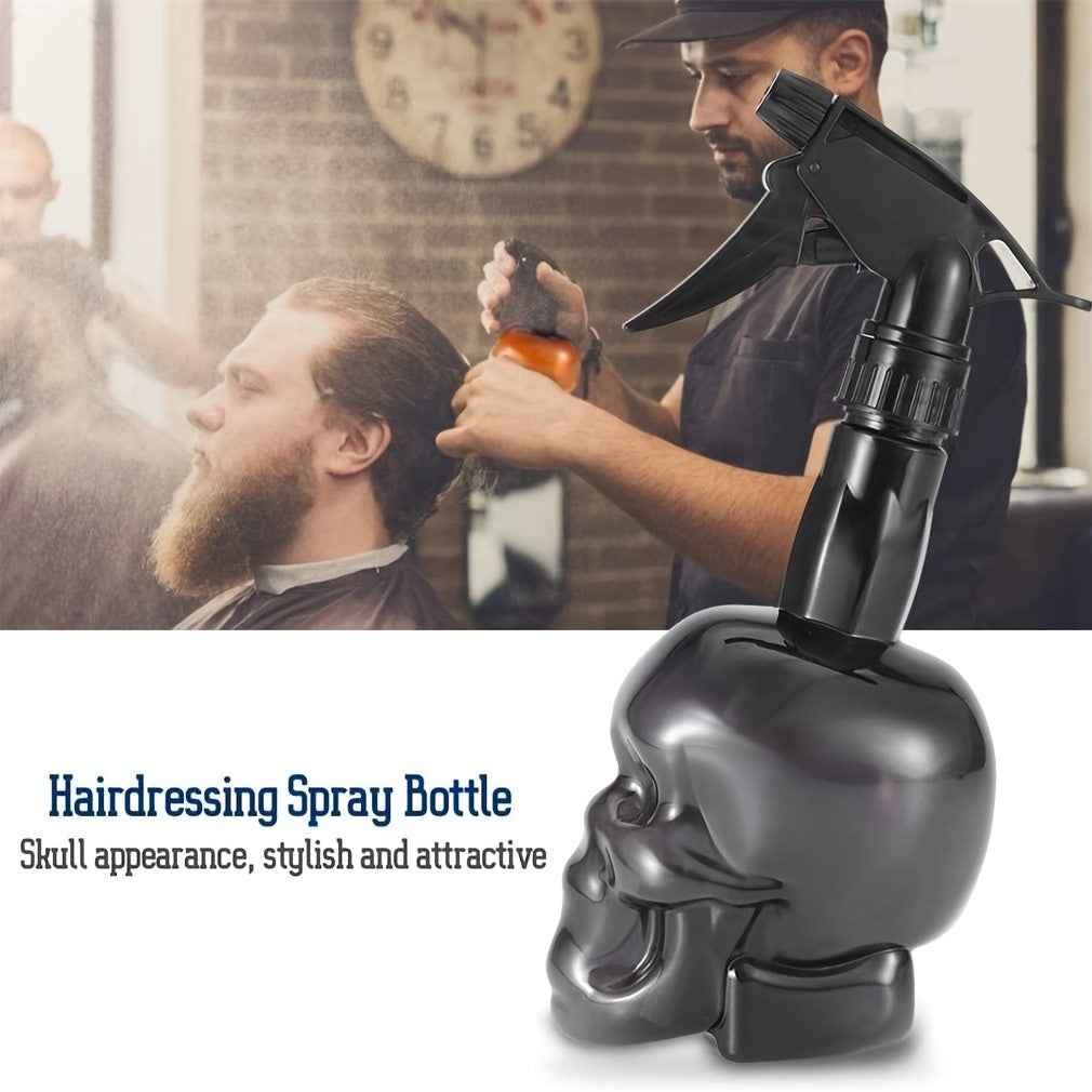 200Ml/7Oz Empty Spray Bottle with a Fine Mist Sprayer Featuring a Retro Skull Design, Made of Plastic And Refillable, Ideal for Hair Styling, Cleaning, And Plant Care